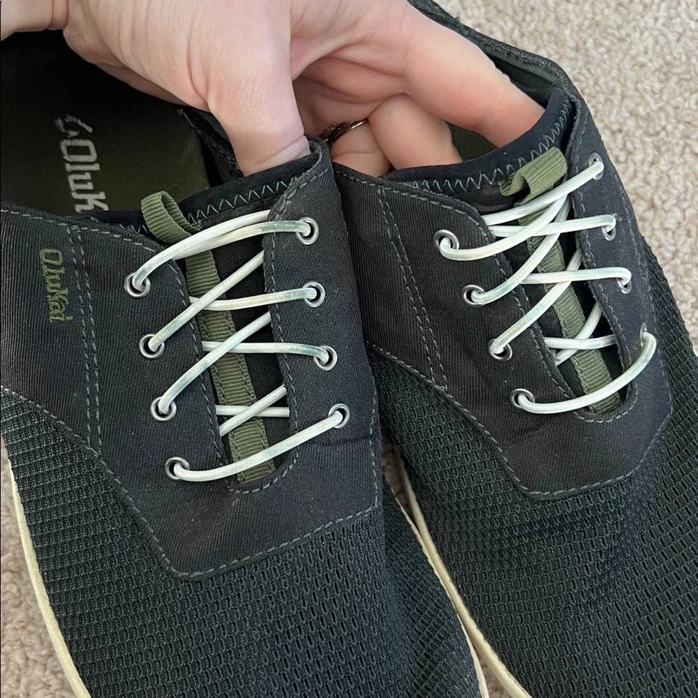 Olukai Nohea Moku Men’s No Tie Boat Shoes Size 8.5